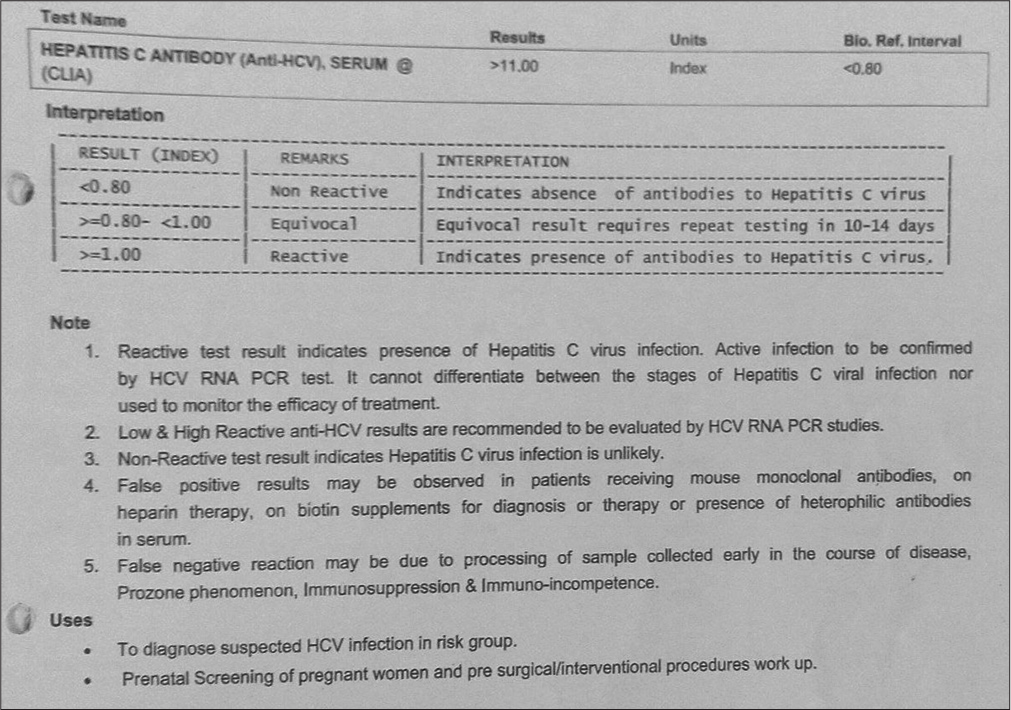 Hepatitis C viral (HCV RNA) qualitative real time PCR.